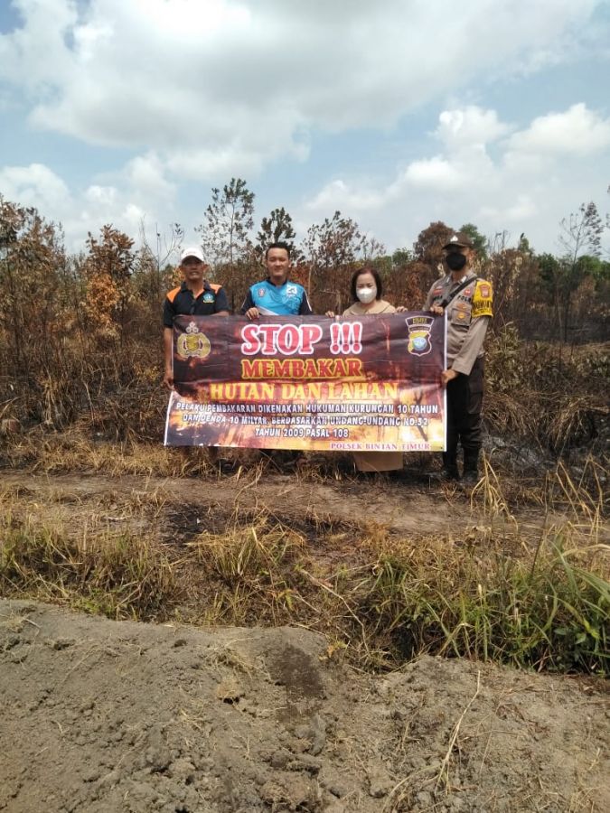 Antisipasi Karhutla, Polsek Bintim Berikan Himbauan