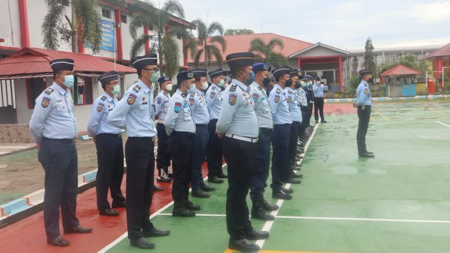 Apel Siaga Awal Tahun 2022, Kalapas Pesan Perkuat Integritas