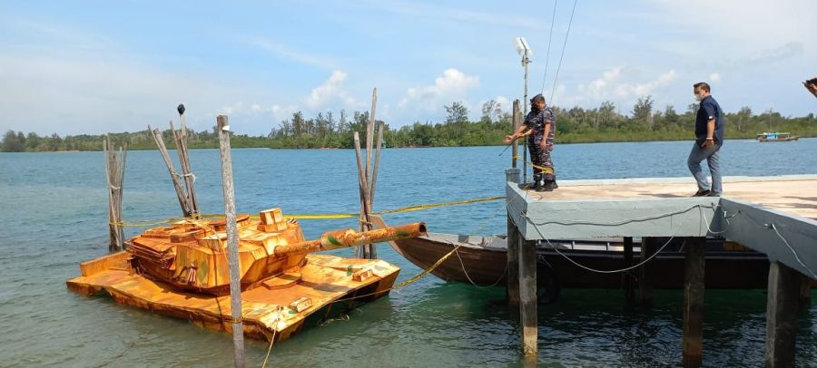 Geger Penemuan Rakitan Persis Tank di Perairan Bintan, ini Penjelasan Danlantamal IV Tanjungpinang