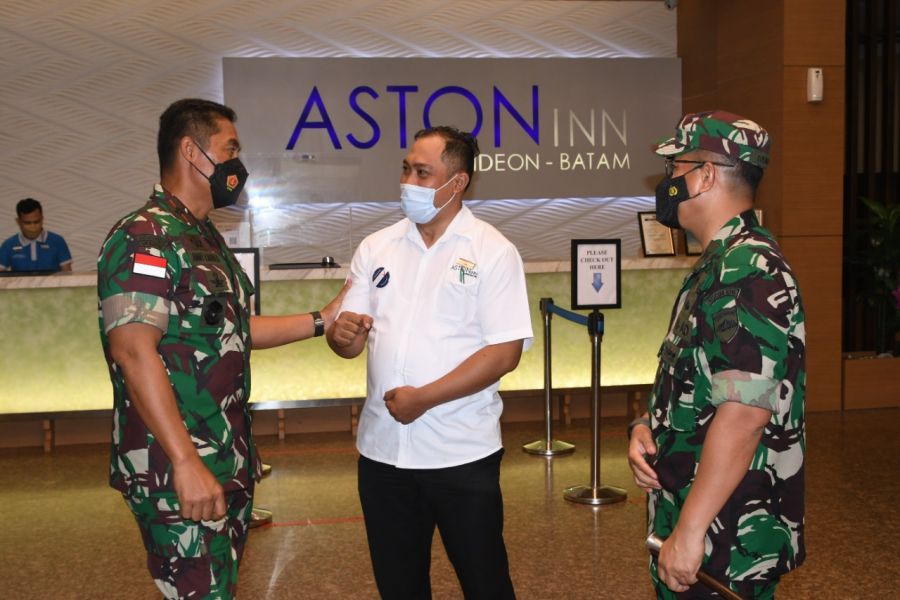 Danrem 033/WP Kembali Tinjau Karantina Mandiri PMI di Kota Batam