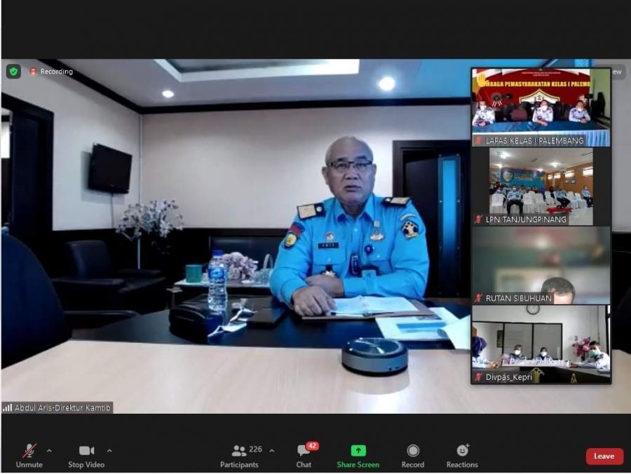 Dirkamtib Berikan Penguatan Secara Daring, Guna Respon Gangguan Kamtib di Lapas