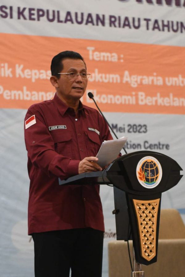 Gubernur Ansar: Pendistribusian Legilasi Lahan yang Baik Berdampak Perbaikan Ekonomi 