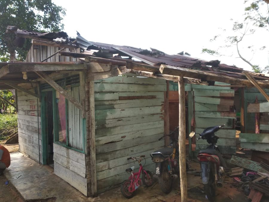 Kali Ini Angin Puting Beliung Hancurkan Empat Rumah di Kelurahan Sungai Enam