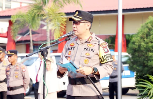Kapolres Karimun Pimpin Apel Gelar Pasukan Operasi Zebra Seligi 2023
