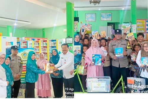 Kargo Baca Polsek Meral Dorong Minat Baca Anak di Karimun