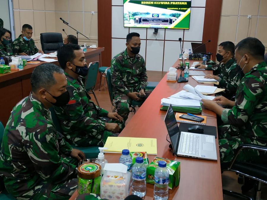 Korem 033 Terima Kunjungan Tim Wasrik Current Audit Dari Itjen TNI di Km 14 Tanjungpinang