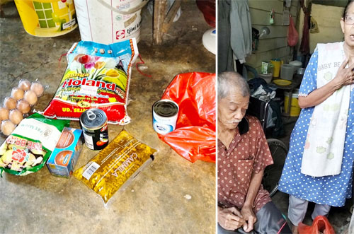 Lurah Kampung Tengah, Karimun Serahkan Bantuan Sembako Bagi Masyarakat