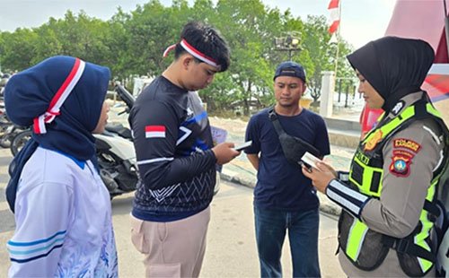 Satlantas Polres Karimun Sosialisasikan Samsat OnEvent Pemutihan Pajak dan Keselamatan Berlalulintas