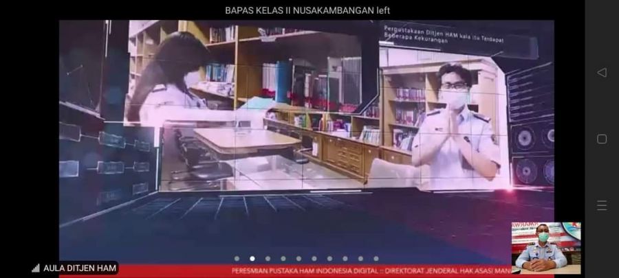 Secara Daring, Kalapas Narkotika Tanjungpinang Ikuti Peluncuran Pustaka HAM Digital